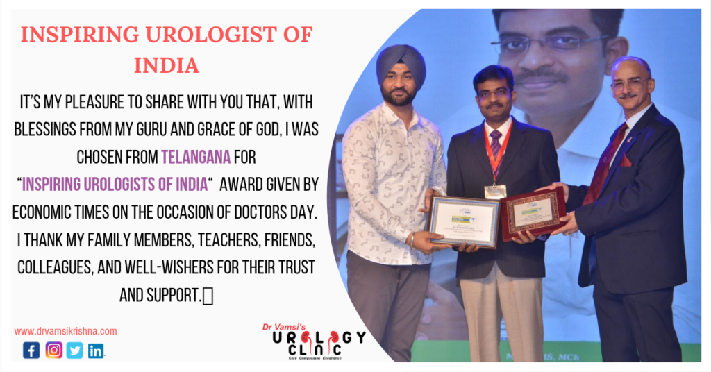Inspiring Urologist of India | Best Urologist in Hyderabad | Dr. P. Vamsi Krishna | Dr. Vamsi's Urology